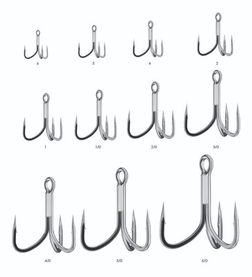 BKK VIPER-41 Treble Hooks Drillinge für Topwater Gr. 8 -6/0 Meeresdrillinge
