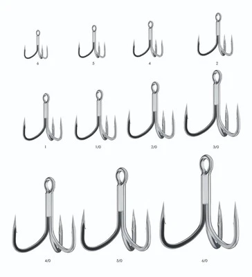 BKK VIPER-41 Treble Hooks Drillinge für Topwater Gr. 8 -6/0 Meeresdrillinge - Bild 1 von 4