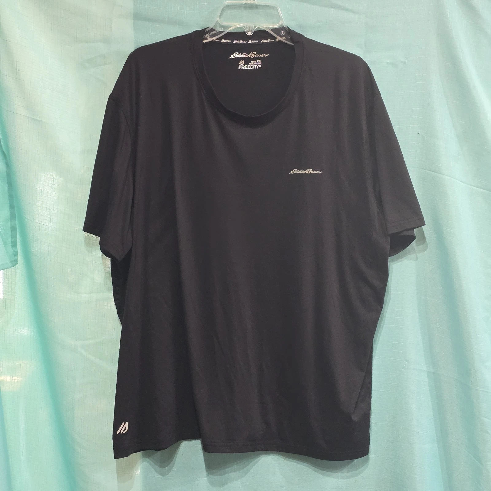 Eddie Bauer Motion Men's XXL Black Free Dry Pullover Shirt Active Base Layer EUC