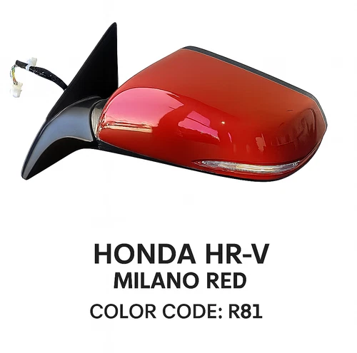 NEW RED mirror fits 2016-22 Honda HR-V Driver LH side EX, EX-L Navi, Touring