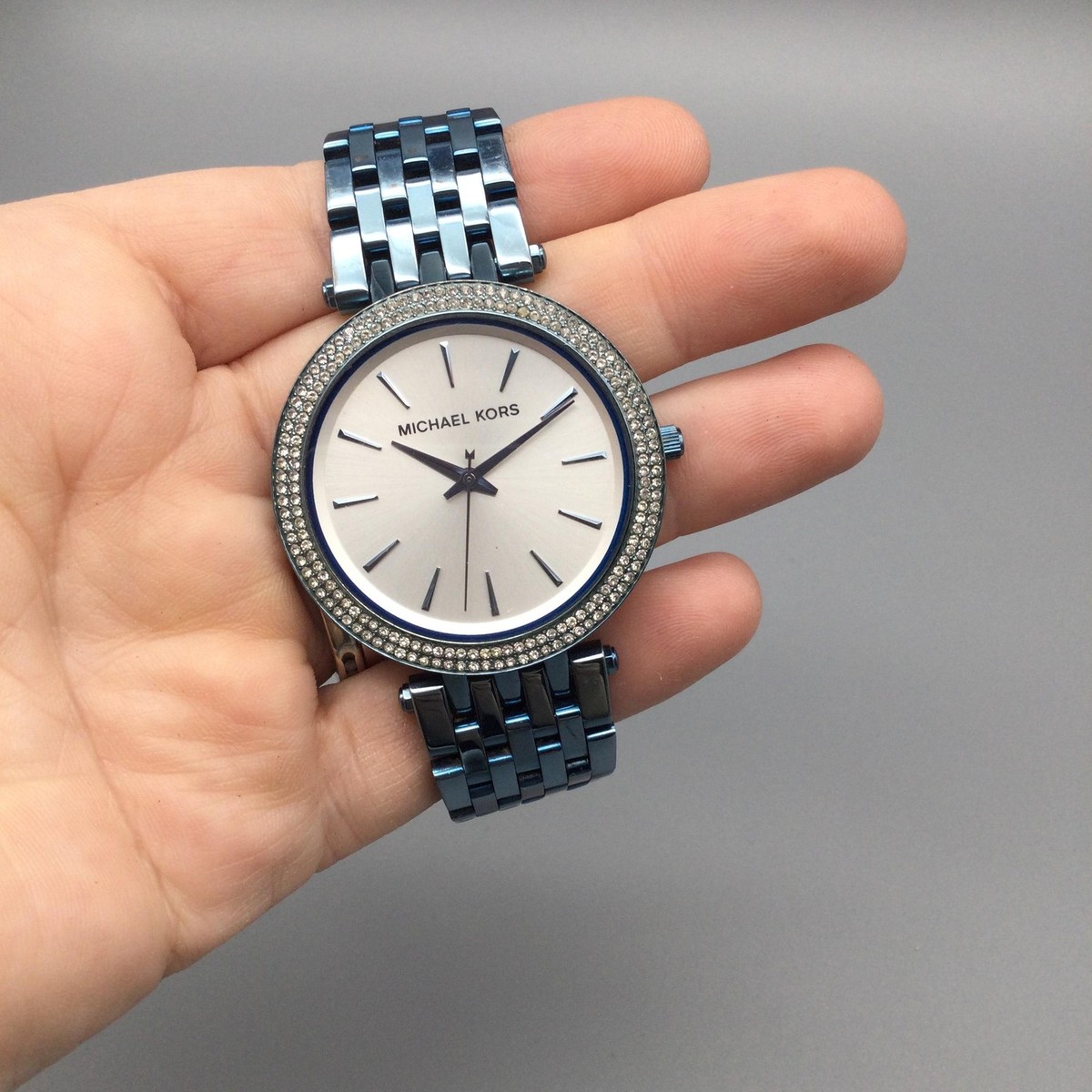 Michael Kors Darcia MK-3675 Womens Watch 41mm Blue Crystal New