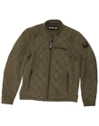 REPLAY Mens Quilted Jacket UK 36 Small Green Polyester DC03