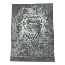 Vintage Metal Printing Plate Mythological Allegorical Dutch Origin 5.5" x 4"