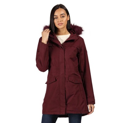 Regatta Womens Serleena II Waterproof Insulated Fur Trim Hooded Parka Jacket 18