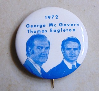 George McGovern 1972 campaign pin button political