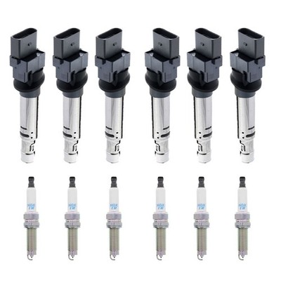 Eldor 6 Ignition Coils NGK Laser Iridium Spark Plugs Kit for Touareg Cayenne Q7