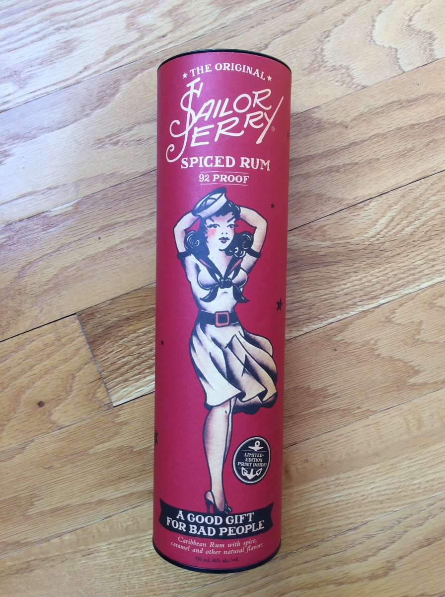 SAILOR JERRY limited edition print/poster & tube CARIBBEAN SPICED