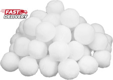 50Pcs Fake Snowballs for Kids, Realistic White Plush Snowballs, Indoor Snowball