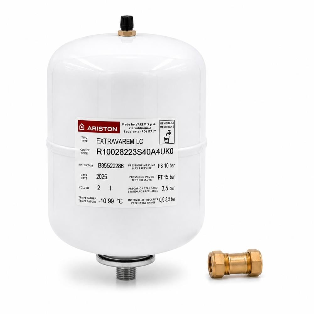 Ariston KIT A 2L Expansion Vessel Genuine Ariston Part with Non Return Valve
