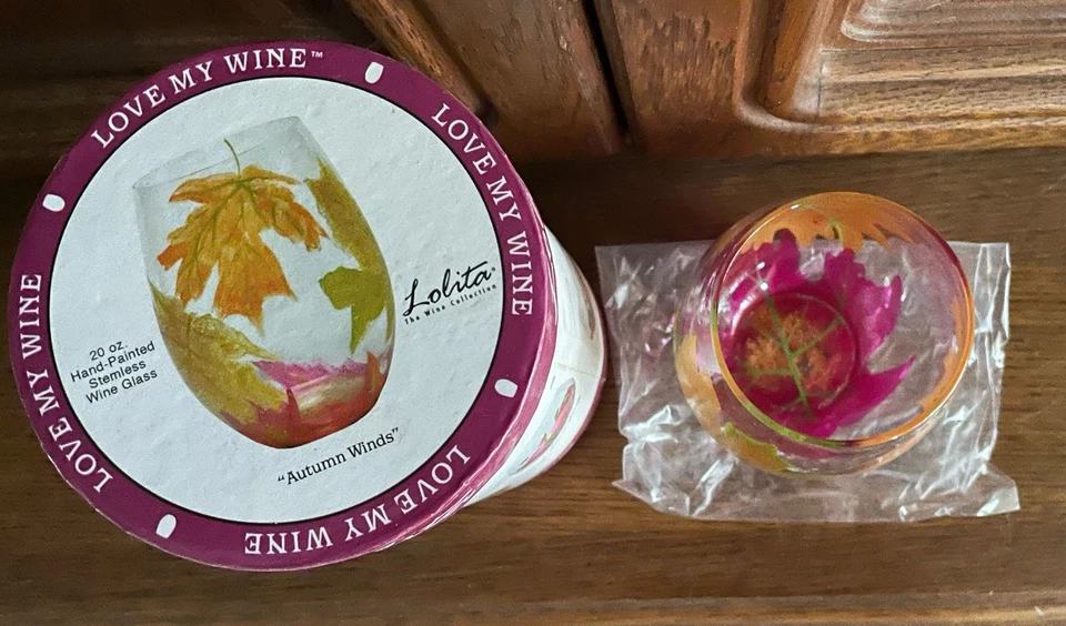 LOLITA STEMLESS WINE GLASS - Beautiful! Fall! - Image 2 of 3