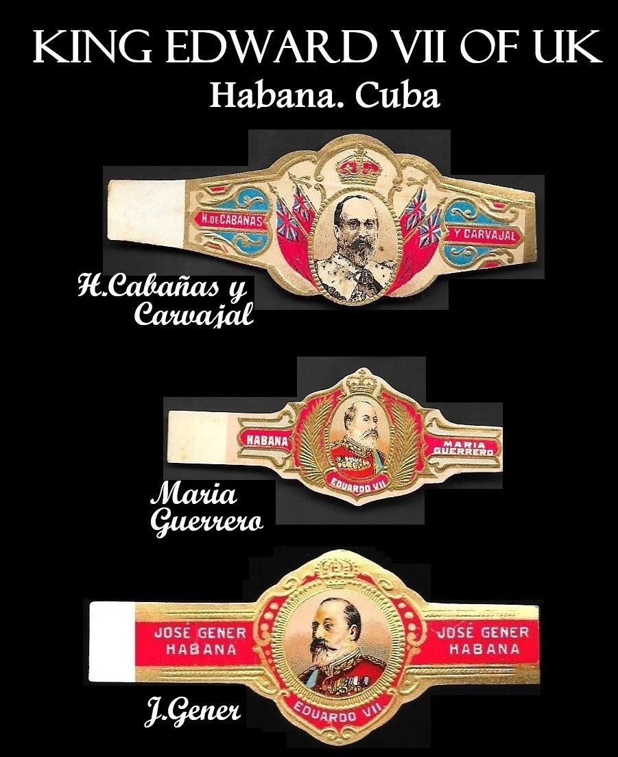 GREAT OFFER  Set Cuban Cigar Bands, King Edward VII of UK. Havana Collectibles