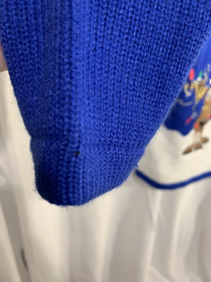 DE COLECCIÓN FEA NAVIDAD SUDADERA TALLA S 4/6 SUÉTER ADORNOS Árbol Reno VACACIONES Foto 4 de 4