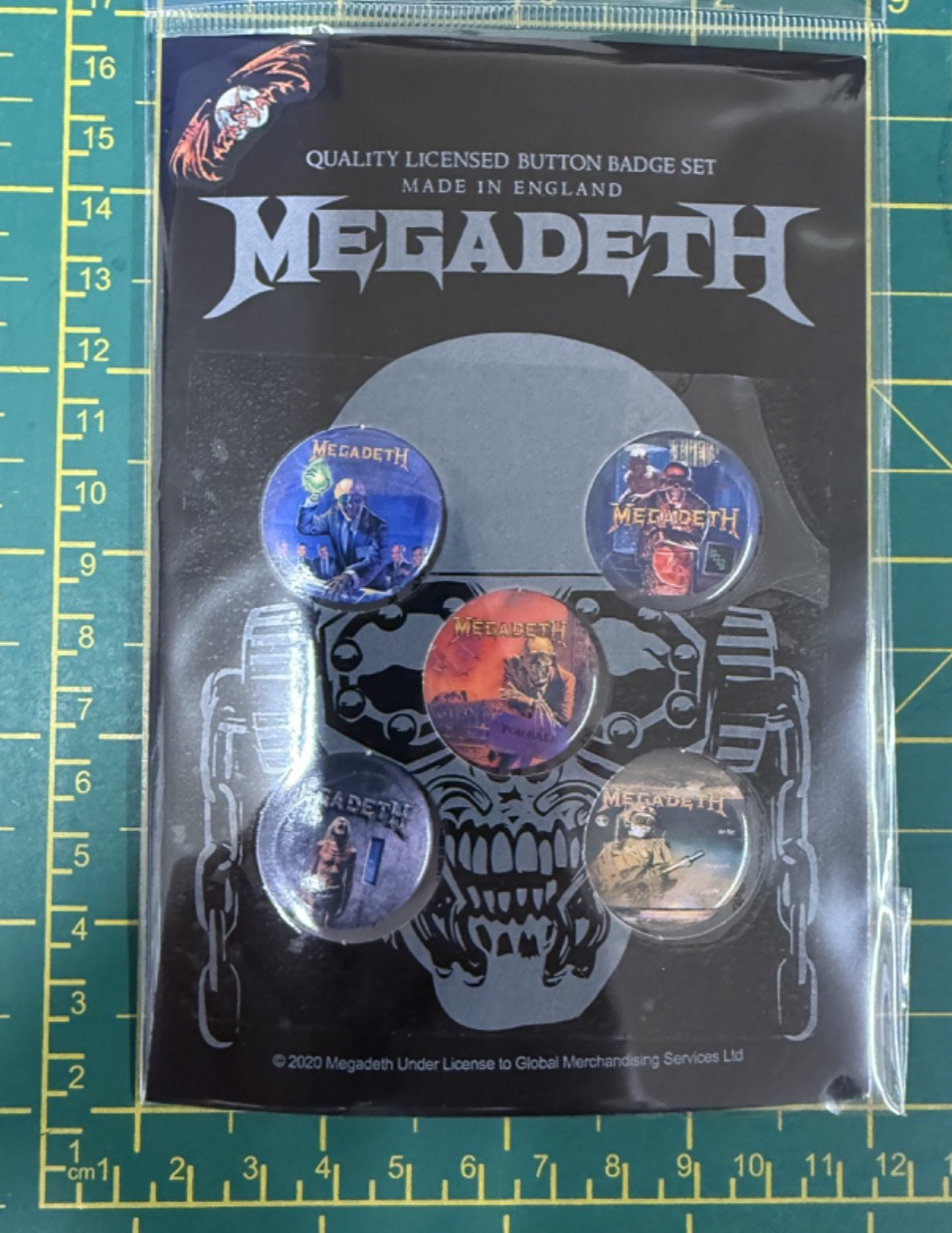 Megadeth Vic Rattlehead 5 Button Badge Pack Officially Licensed