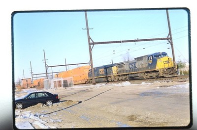 CSX 7332 Jun-12 W Trenton YD NJ Jun-12 Original 35mm Fuji Zug Foto Dia