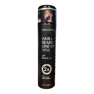 Kiss Red Pro GROOMANE Hair & Beard Line-Up Color Spray Jet Black Water Resistant