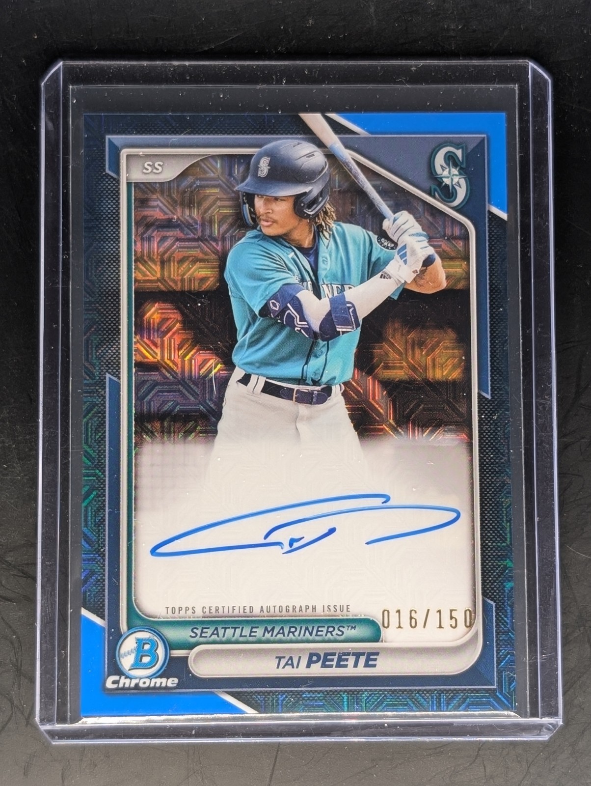 2024 Bowman Chrome Mega Box Mojo Autographs Tai Peete #BMA-TP Blue /150