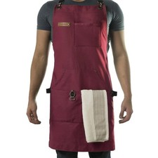 CHEF AND BBQ APRON WITH BOTTLE OPENER AND HAND TOWEL 10OZ COTTON CANVAS STAINLES