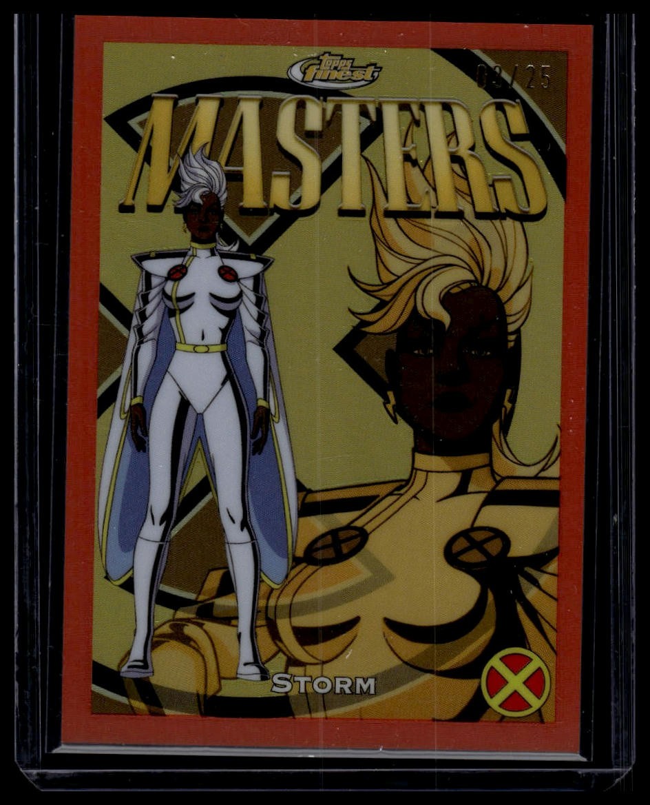 2025 Topps Finest X-Men '97 #85 Storm Orange Refractor #/25