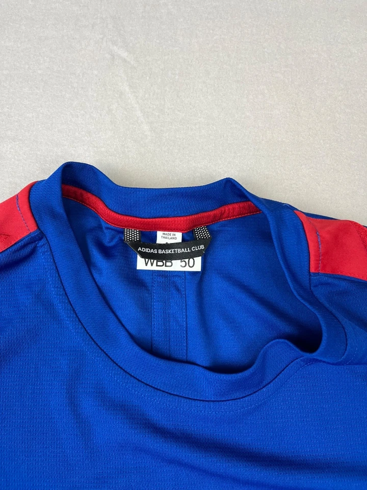 Camiseta de calentamiento de baloncesto Unv Of Kansas Jayhawks para hombre L azul Adidas edición del equipo KU Foto 4 de 4