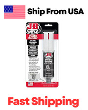 JB Weld Plastic Weld Quick Setting Epoxy Syringe Bonder Repair Glue Black...