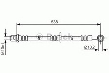 BOSCH 1 987 481 606 Bremsschlauch Vorne Links für SUBARU FORESTER (SG)