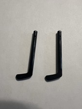 Lego Lot Of 2 Black Hockey Sticks Stick Sport City Minifigure