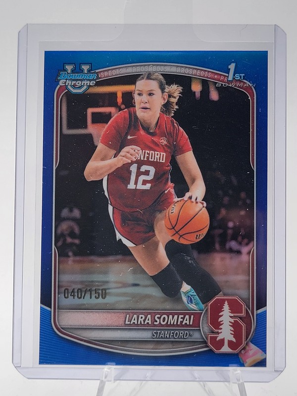 LARA SOMFAI 2025-26 BOWMAN CHROME U 1ST BLUE REFRACTOR /150 #BCP-44 Q2091