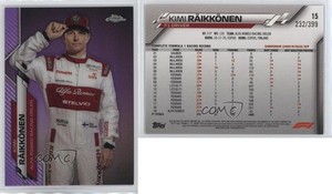 2020 Topps Chrome Formula 1 F1 Racers Purple Refractor /399 Kimi Raikkonen #15