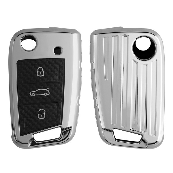 AutoschlüSsel HüLle FüR Vw Golf 7 MK7 3-Tasten AutoschlüSsel-image