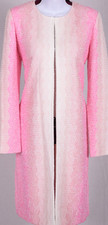 NWOT ST.JOHN Women's Knit Pink Cream Ombre Topper Long Jacket Sz 10