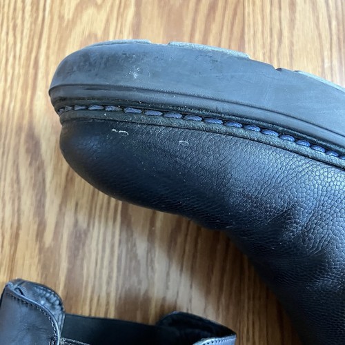 Salvatore Ferragamo Botas Chelsea Cuero Guijarro Negro Para Hombres XL Extra Ligeras Talla 10 - Imagen 10 de 22