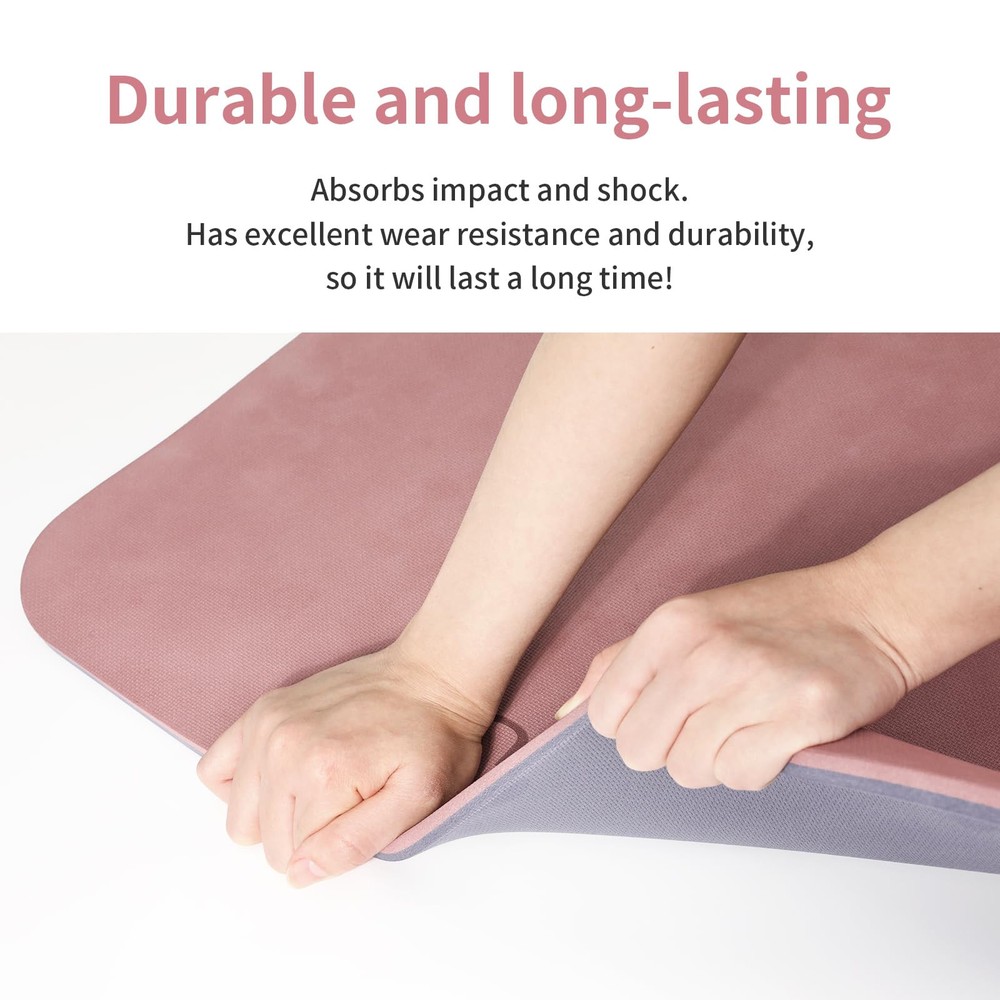 Non-slip extra thick high-resiliency professional POE yoga mat anti-tear