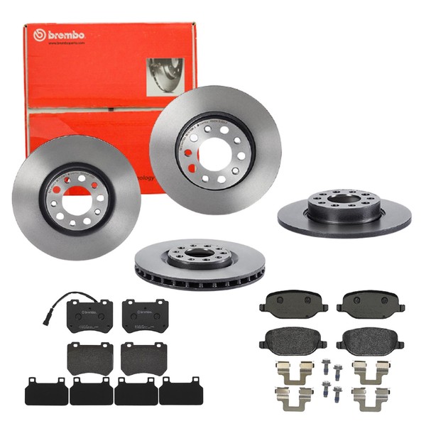 Brembo Bremsscheiben Ø278Mm + BremsbelÄGe Vorne & Hinten FÜR Alfa 159-image