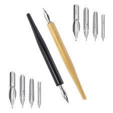 12 Pcs Comic Dip Pen Set with 2 Holders and 10 Nibs Calligraphy Drawing