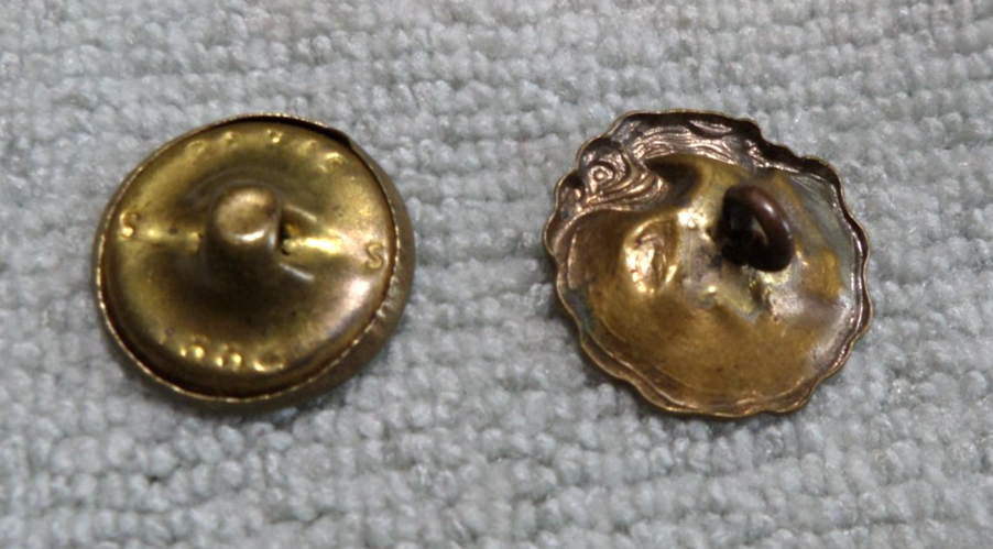 2 Vintage Antique Metal Picture Buttons SHELLS | eBay