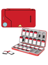 Red 24-in-1 Magnetic Switch Game Card Case – Compact Cartridge Storage Holder