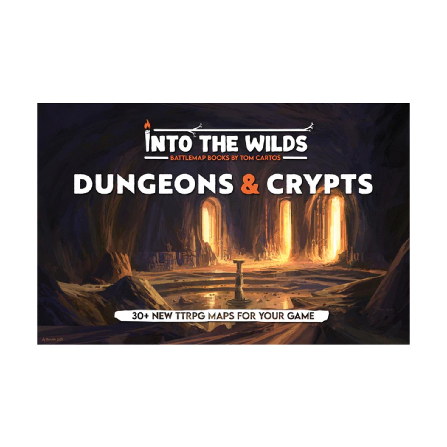 Tom Cartos Into the Wilds Battlemap Books Dungeons & Crypts SW (New)