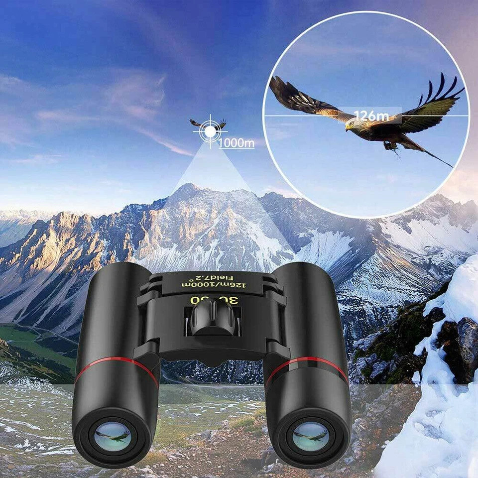 30X60 Zoom Binoculars Day/Night Vision Travel Outdoor Mini Hunting Telescope