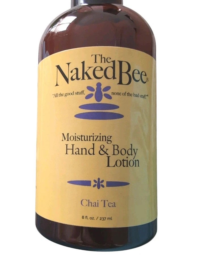 Loción de té hidratante para manos y cuerpo The Naked Bee Chai (1) botella 8 oz con bomba Foto 2 de 4