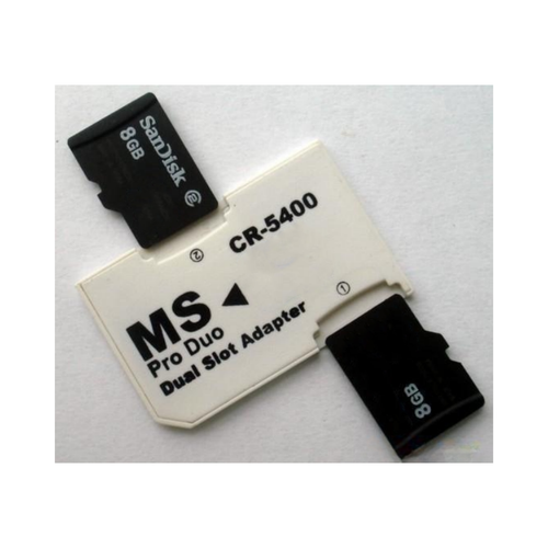 Dual Micro SD TF To Memory Stick Converter MS Pro Duo PSP Card 2 Slot Adapter - Picture 4 of 11