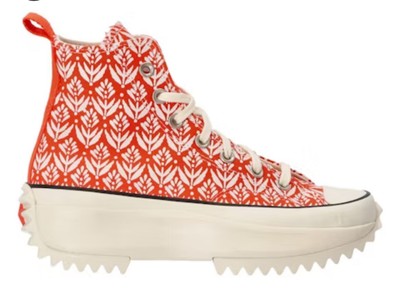 Converse Run Star Hike Sneakers Hightop Summer Orange Women's 5.5 Casual