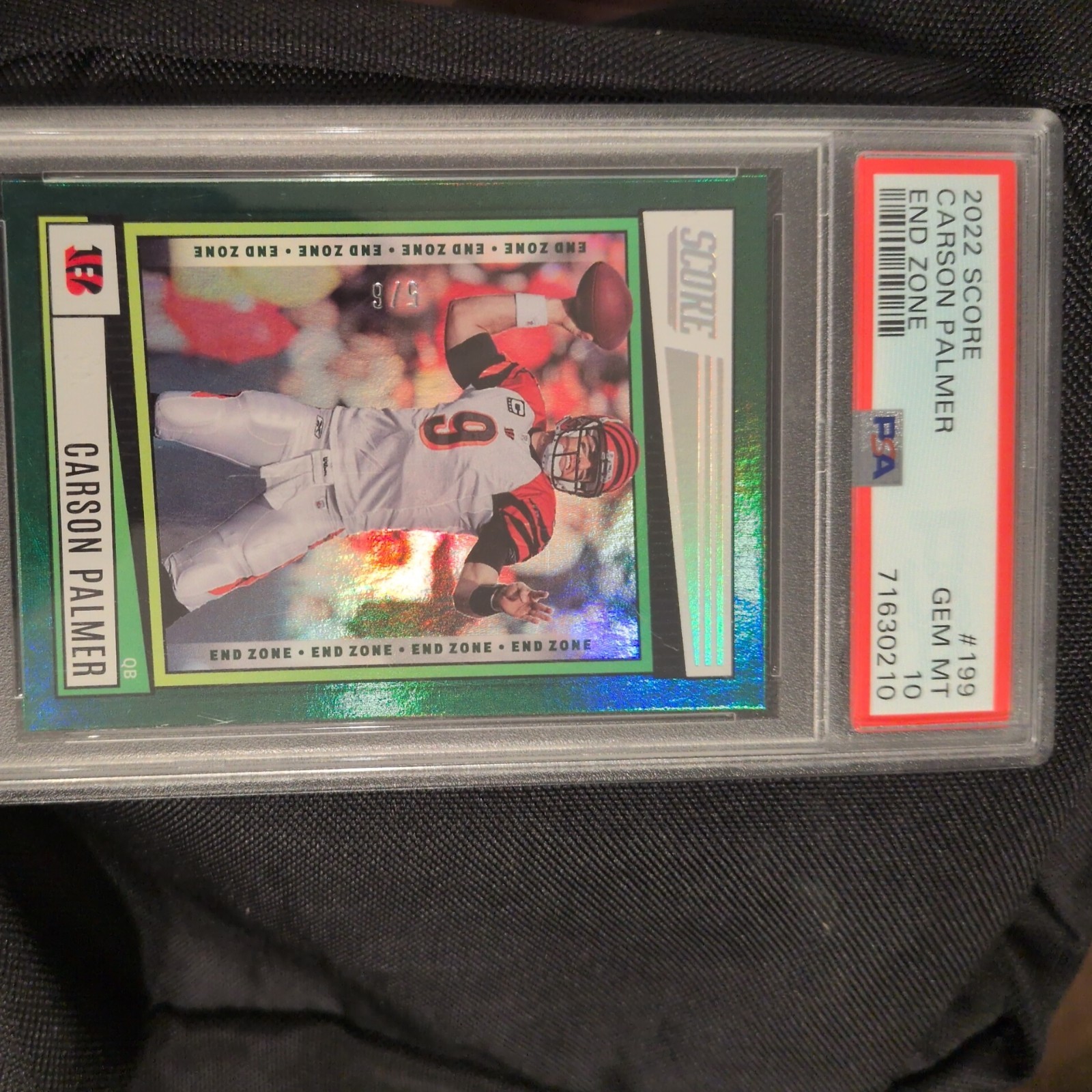 2022 Score - PSA 10 Carson Palmer #199 Green 5/6 POP 1 