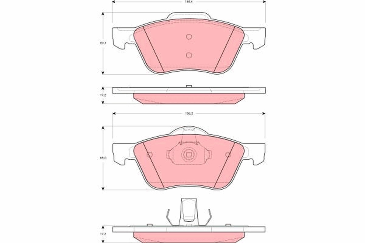 Front TRW-OE GDB3272 Brake Pad Set, disc brake for NISSAN