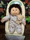 Cabbage Patch Boy/FUZZY/Coleco/toothy/brown Hair/brown/CLEANED/certificate