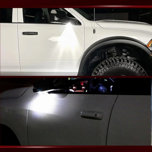 White LED Side Mirror Puddle Lights For 10-22 Dodge RAM 1500 2500 3500 4500 5500 - Picture 13 of 13