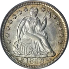 1853-P Seated Liberty Half Dime Arrows OGH PCGS MS63 Great Eye Appeal