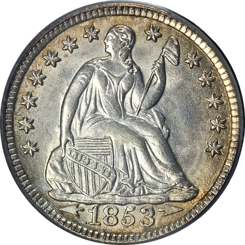 1853-P Seated Liberty Half Dime Arrows OGH PCGS MS63 Great Eye Appeal