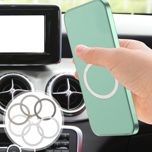 6 Piezas Anillo Magnético Teléfono Móvil Estuche Accesorios Adhesivo para Metal Universal