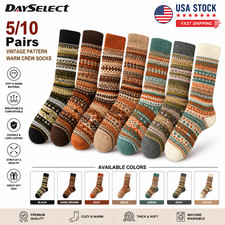 3 Pairs Womens Winter Warm Thermal Lambs Wool Merino Heavy Duty Boot Socks New