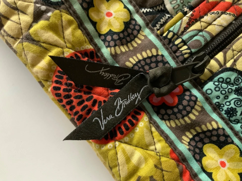 Vera Bradley оранжевый желтый коричневый порошок синий цветочный сумка через плечо б/у в отличном состоянии - Изображение 3 из 4